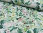 Preview: Baumwolljersey mit Blüten und Blättern in Grüntönen